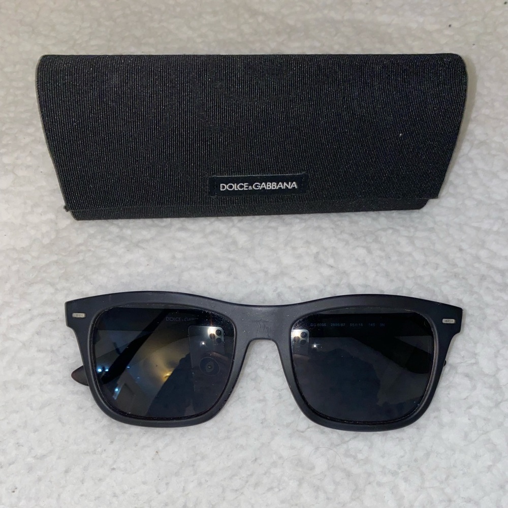 Dolce & Gabanna DG 6095 black rubber sunglasses